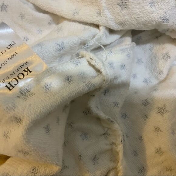 Koch Madison Ruffle Dress in cotton White black stars size M - Picture 8 of 9